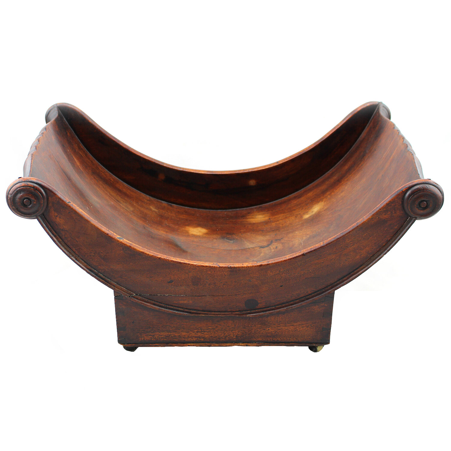 George III Mahogany Sleigh Form Cheese Wheel, Circa 1780-1800 