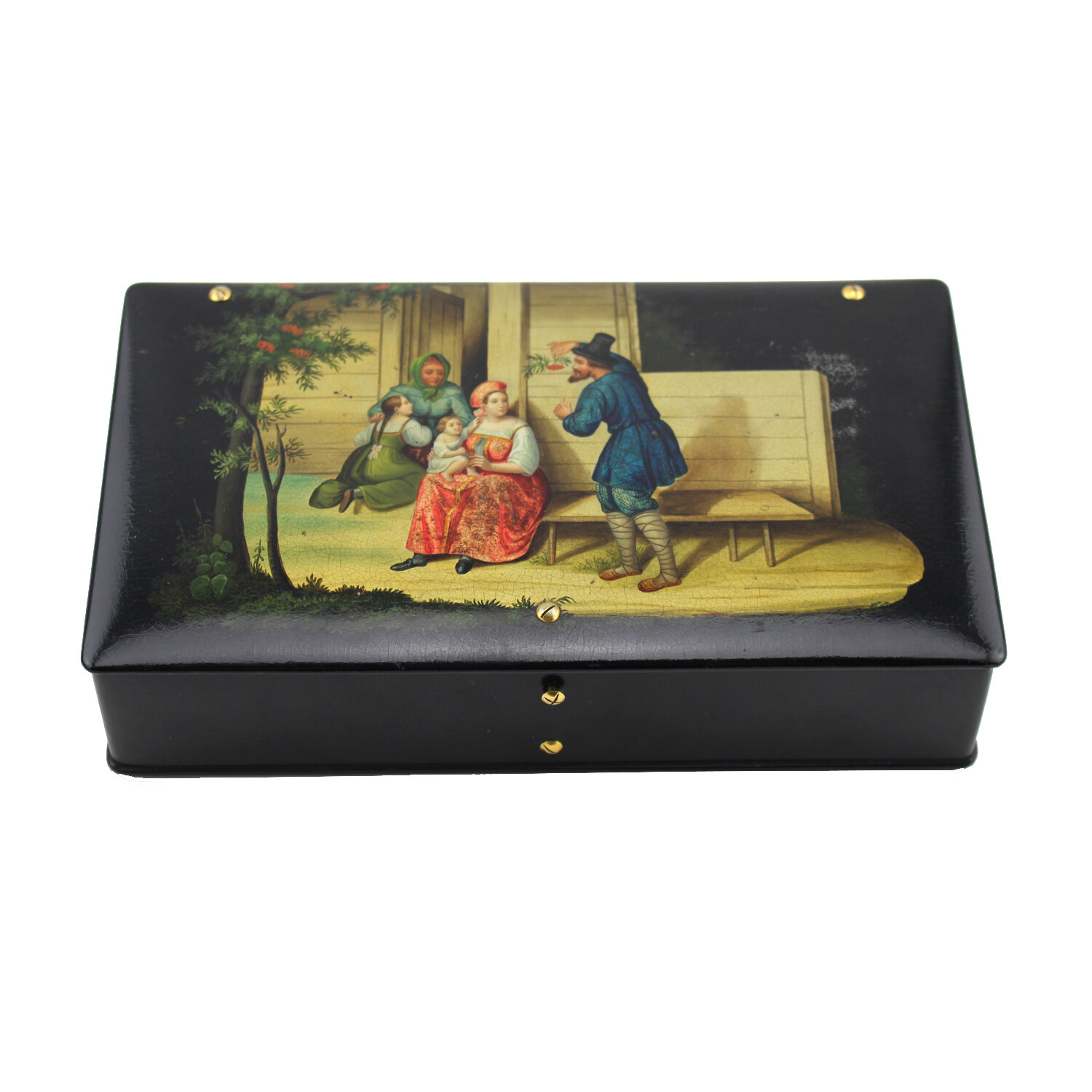 Russian Lacquer Box, Late 19th Century