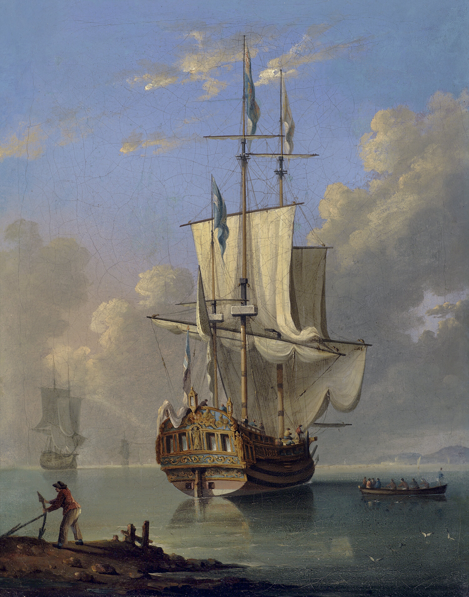 Attributed to Peter Monamy (British 1681-1749) 'Royal Yacht'