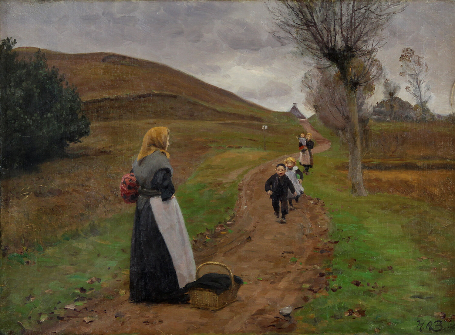 Hans Andersen Brendekilde (Danish 1857-1942) 'Mother Returning Home'