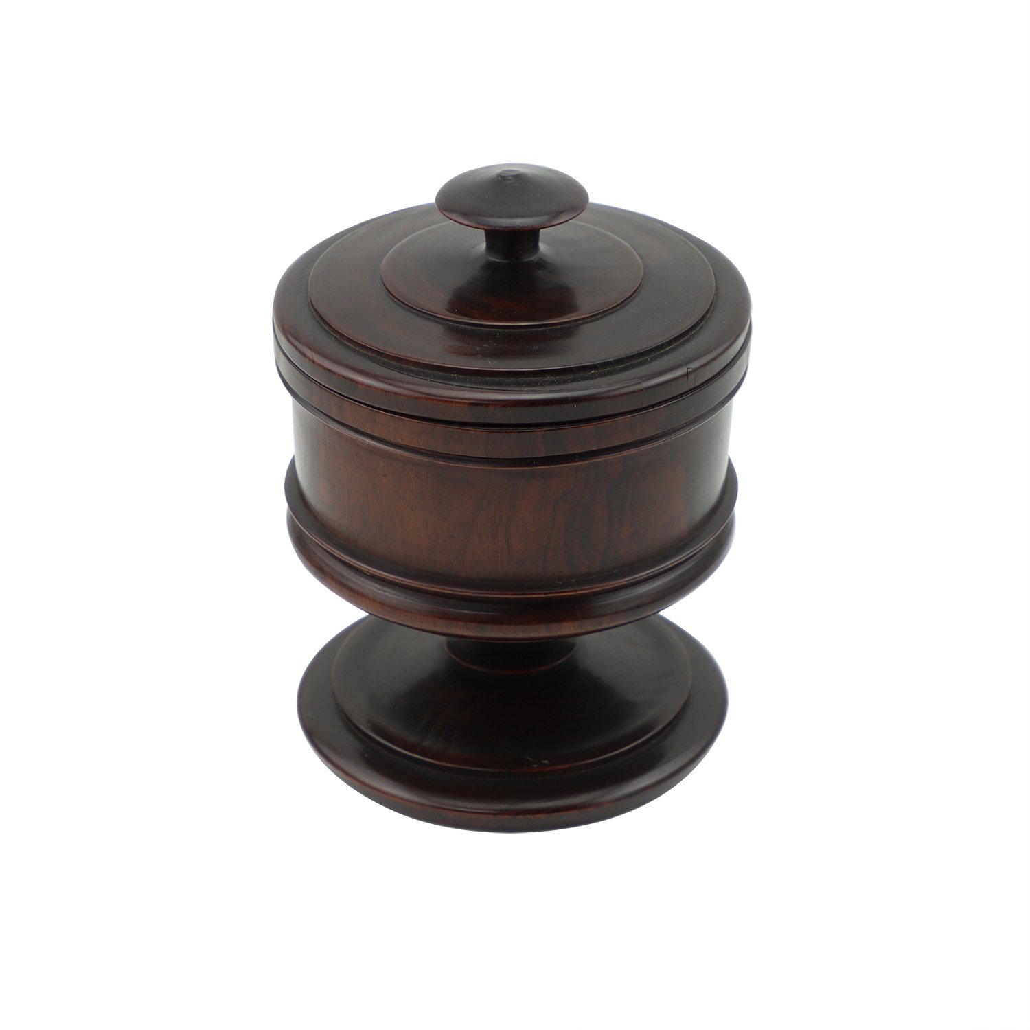 Lignum Vitae Turned Canister, Early 19th Century
