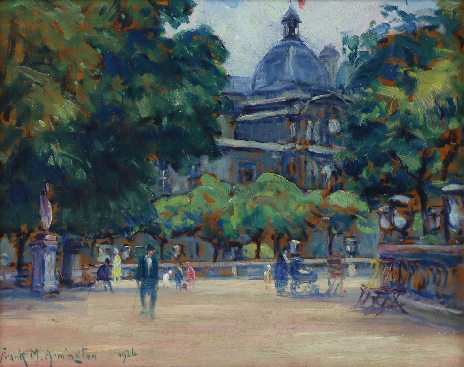 Franklin Milton Armington (Canadian 1876-1941) 'Jardin Du Luxembourg, Paris'