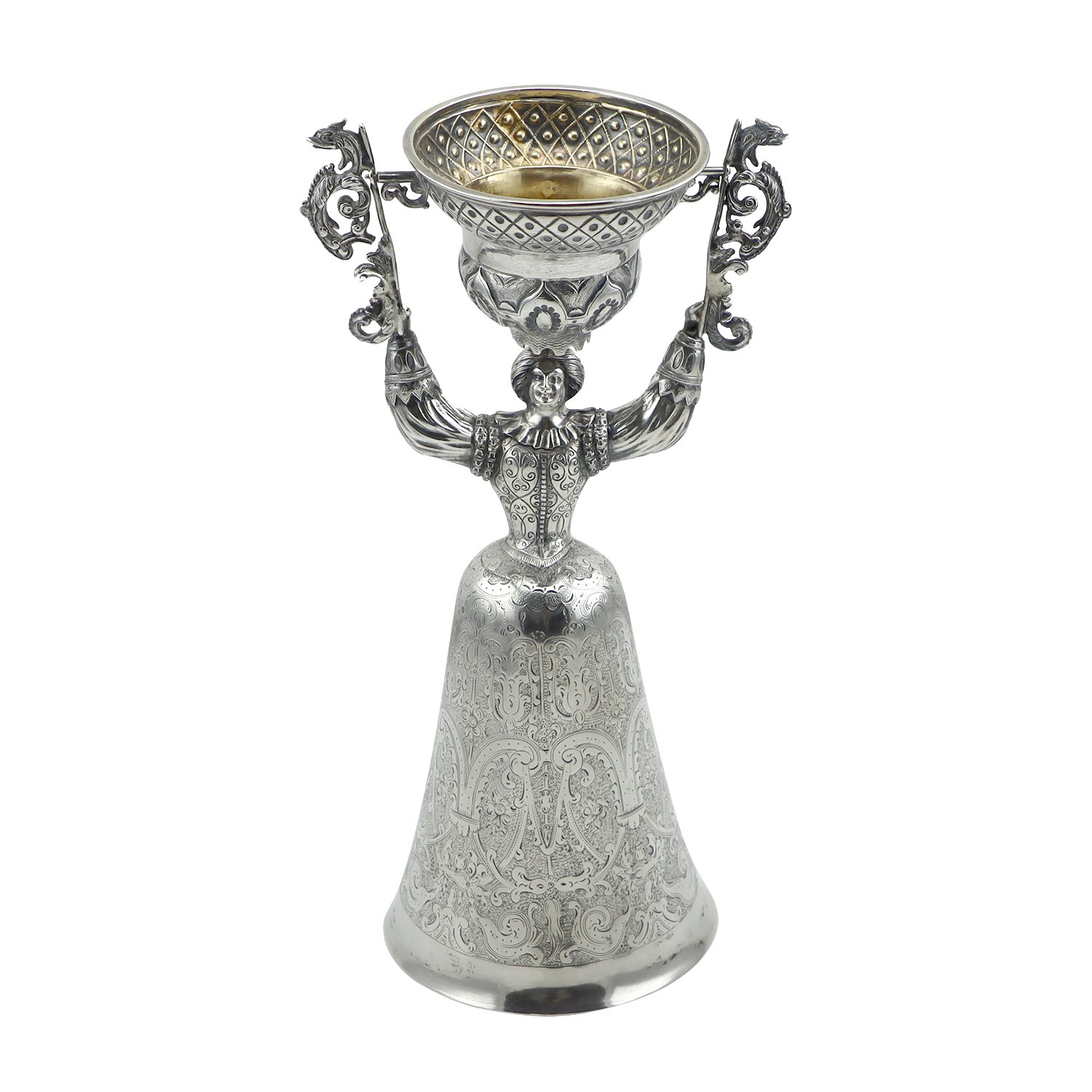 German Silver Wedding Cup, 18/19th Century
