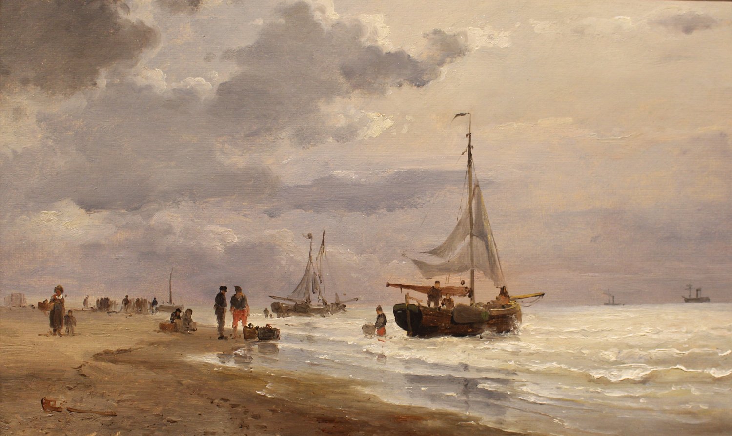 Carl F. Sorensen (Danish 1818-1879), 'The Beach at Scheveningen'