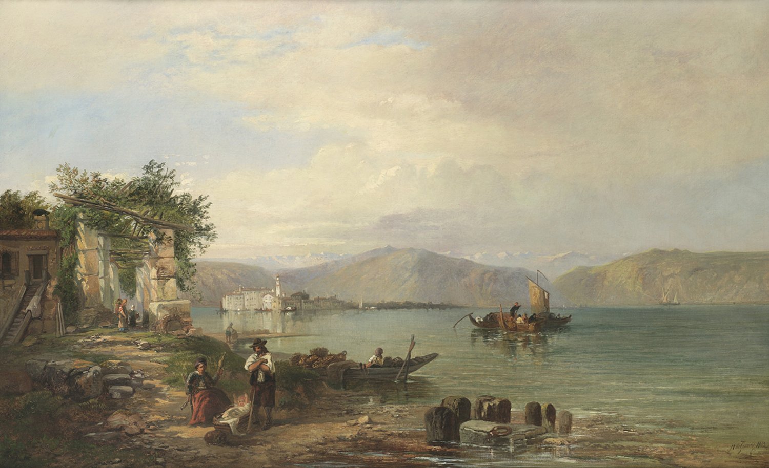 James Vivien de Fleury (British 1847-1891) 'Lake Maggiore'