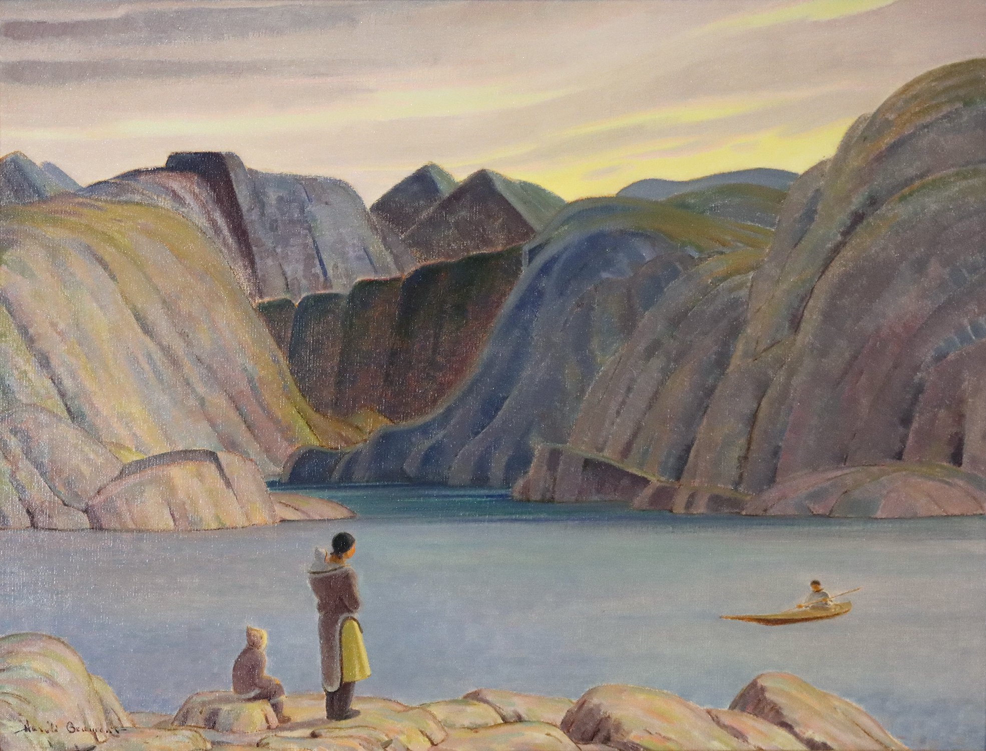 Thomas Harold Beament (Canadian 1898-1984) 'Inuit Hunter Returning Home'