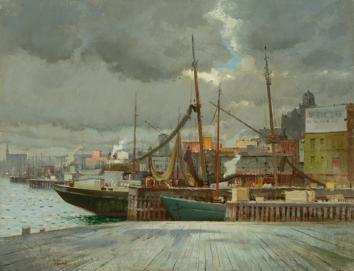 George Franklin Arbuckle (Canadian 1909-2001) 'The Harbour, St. John's, Newfoundland'