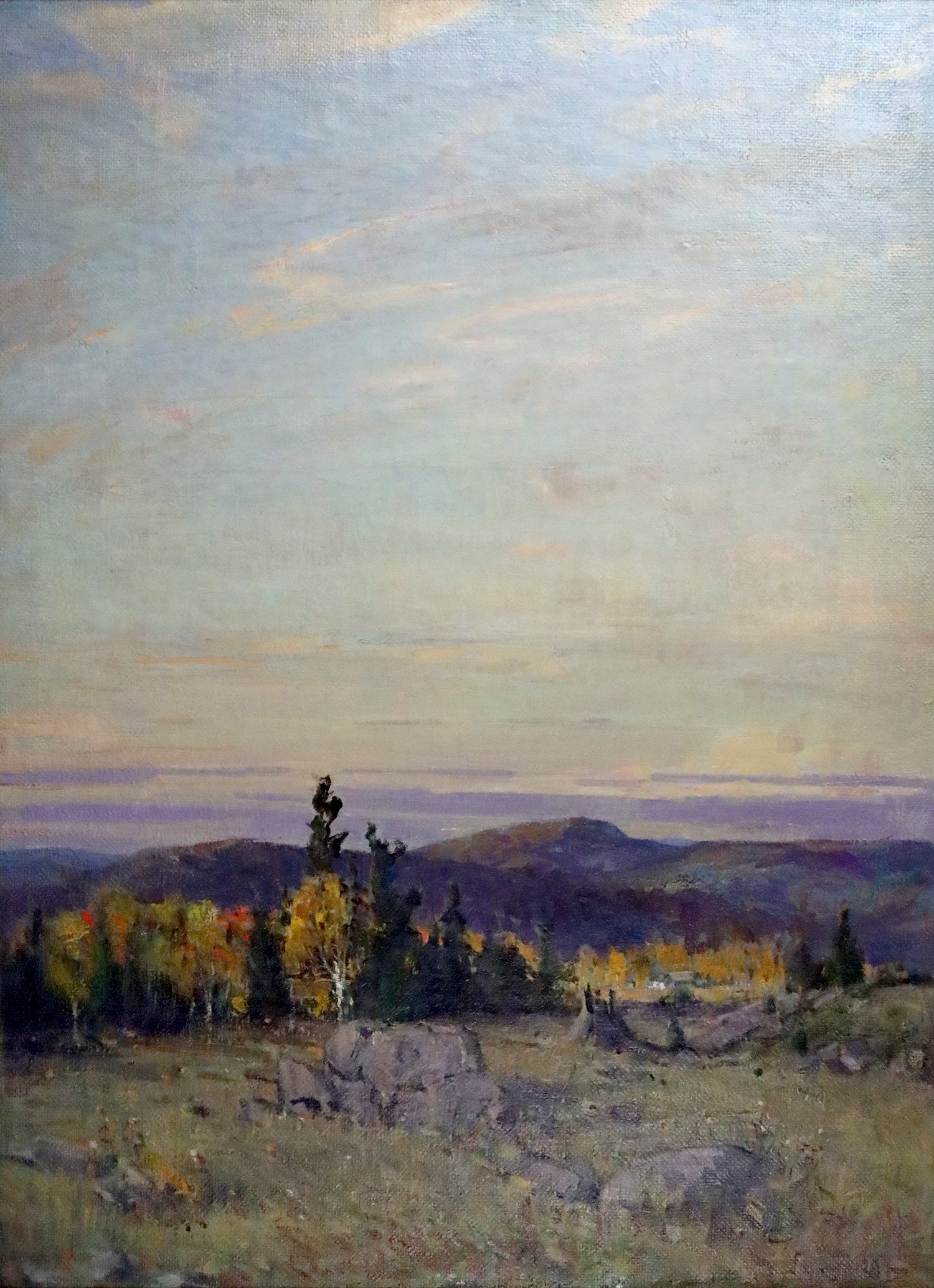 Peleg Franklin Brownell (Canadian 1857-1946) 'Landscape View With Aspens'