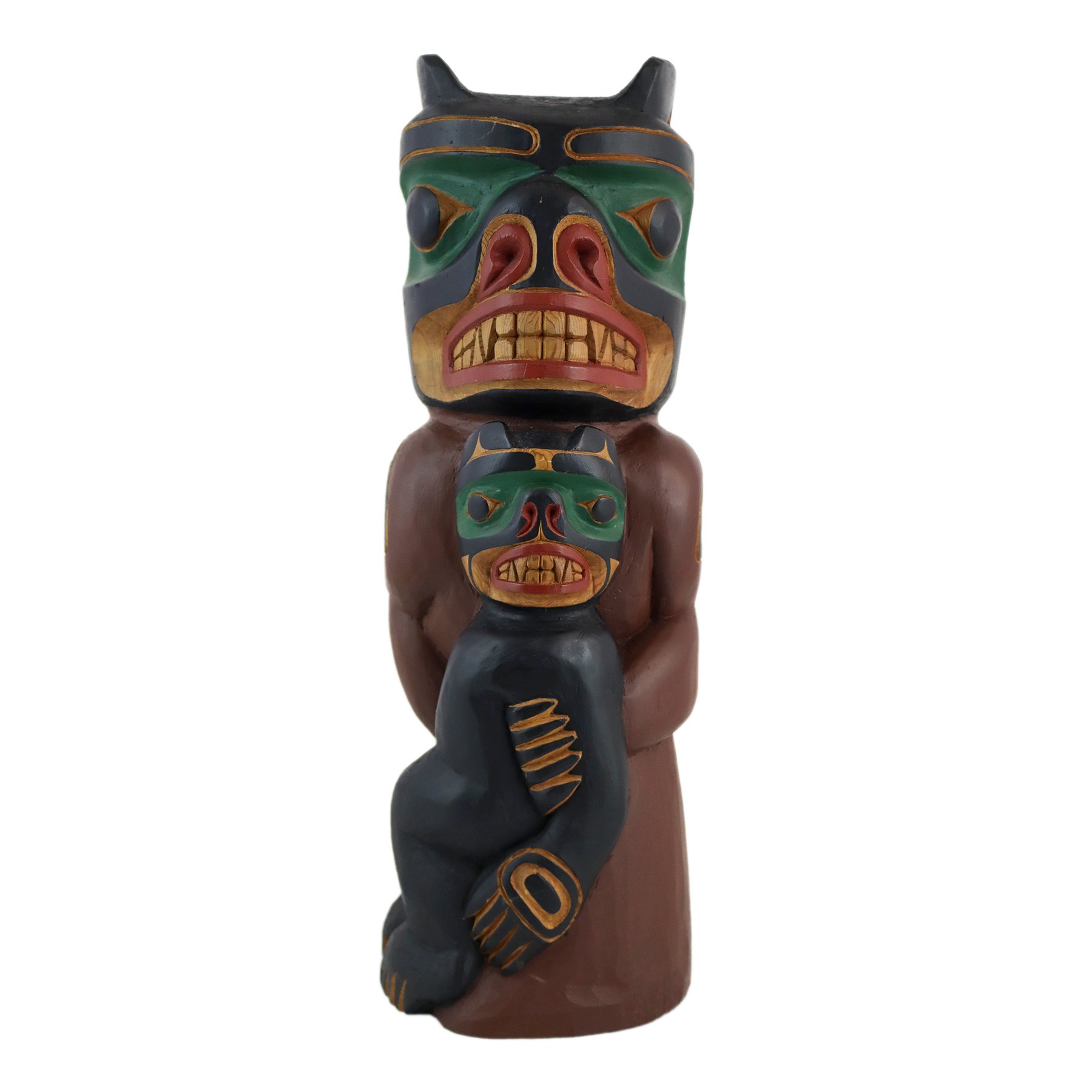 Henry Hunt (Mu-Bin-Kim) (Kwakwaka'wakw (Kwakiutl), 1923-1985) 'Bear and Cub Totem'