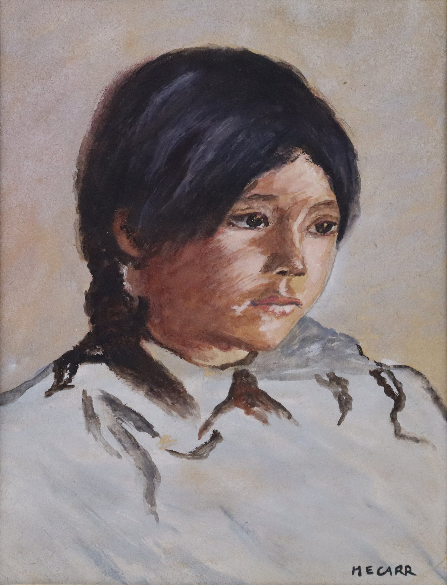 Emily Carr (Canadian, 1871-1945) 'Portrait of an Indian Girl'