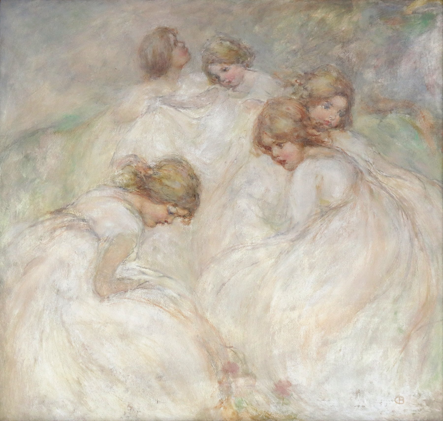 Charles E. de Belle (Canadian 1873-1939) 'Five Young Girls'