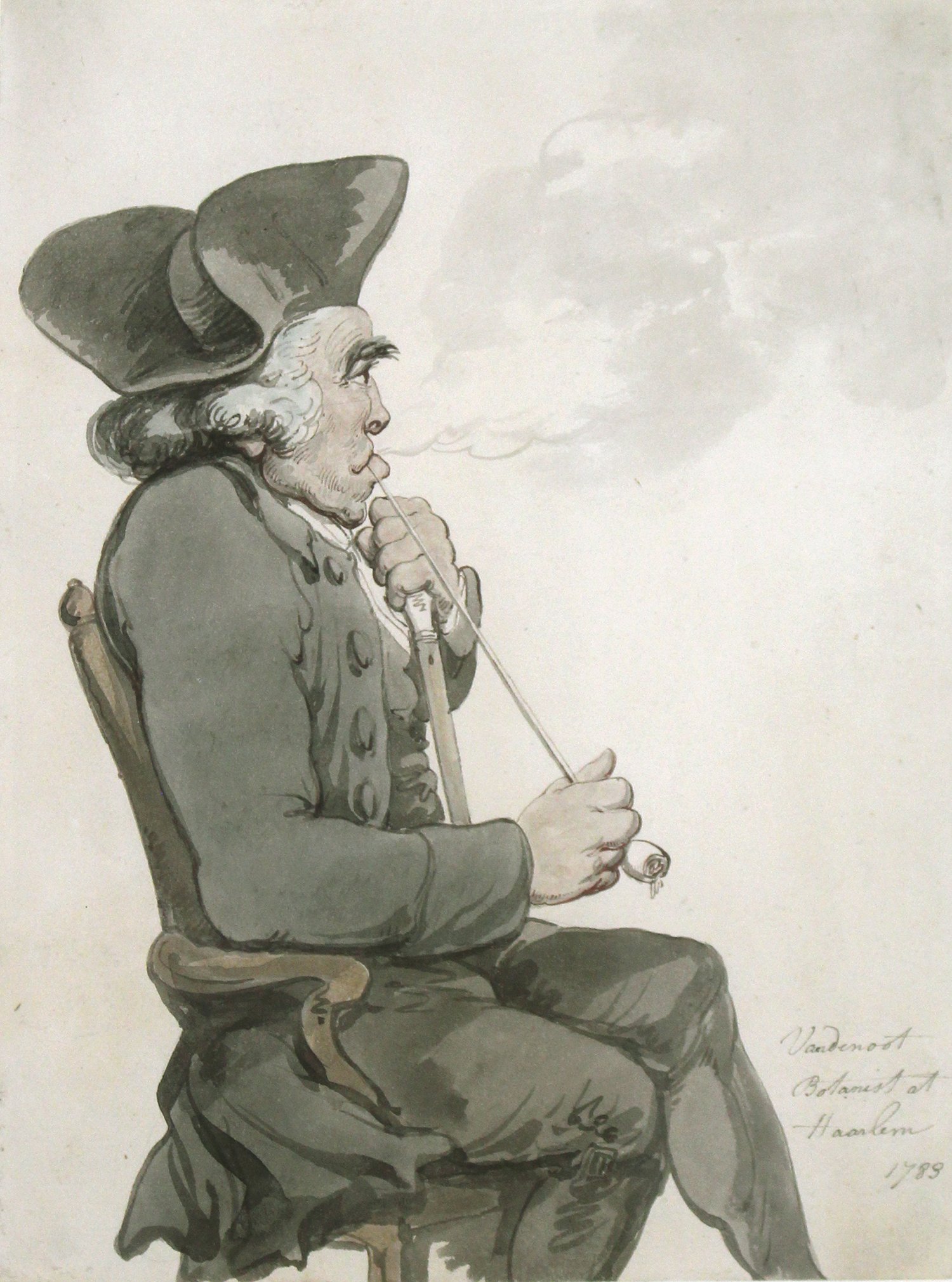 Thomas Rowlandson (British 1756-1827) 'A Study of Herren Van Den Noot, the Botanist'