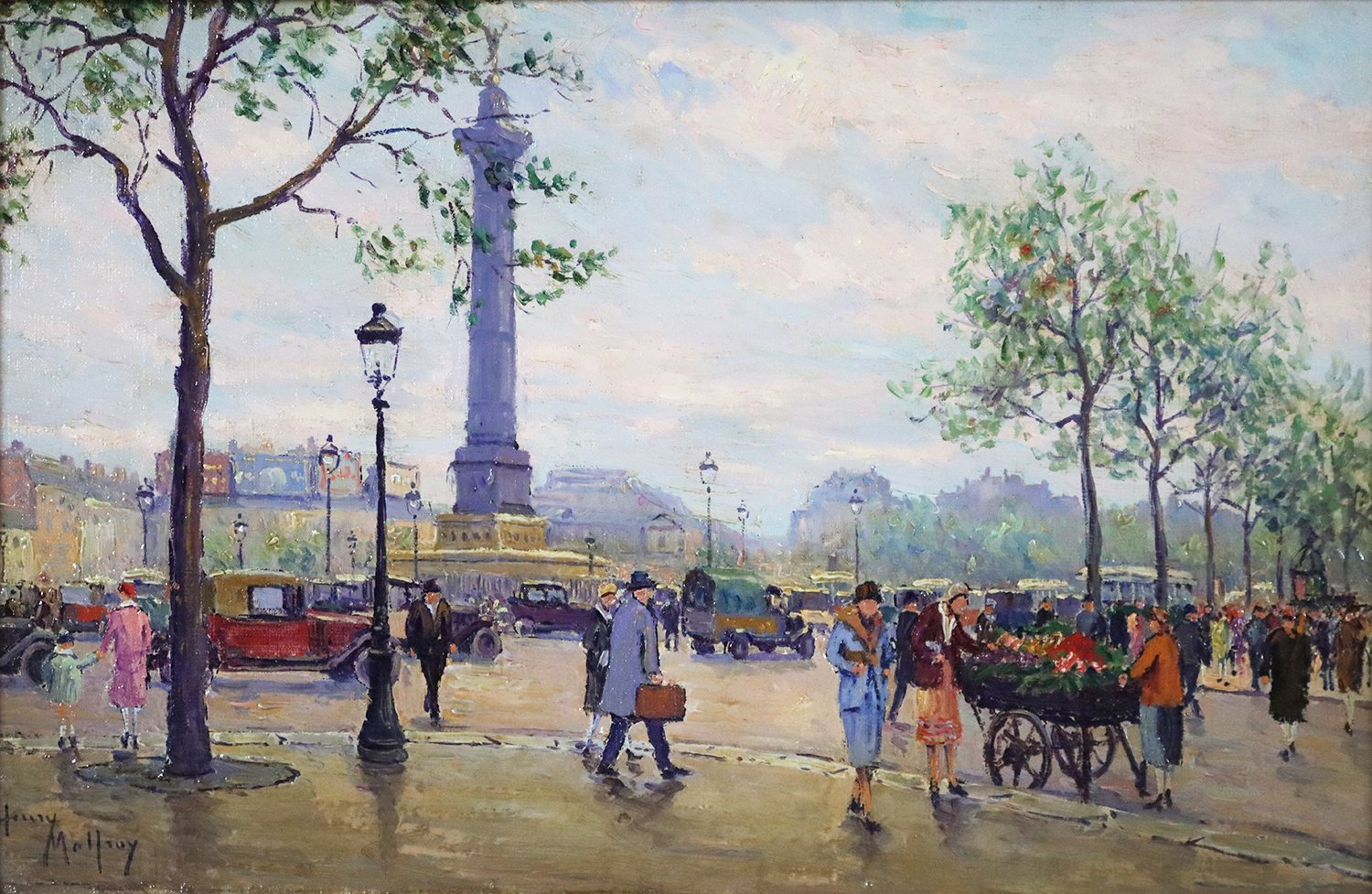 Henry Malfroy (French, 1895-1944) 'Place De La Bastille, Paris'