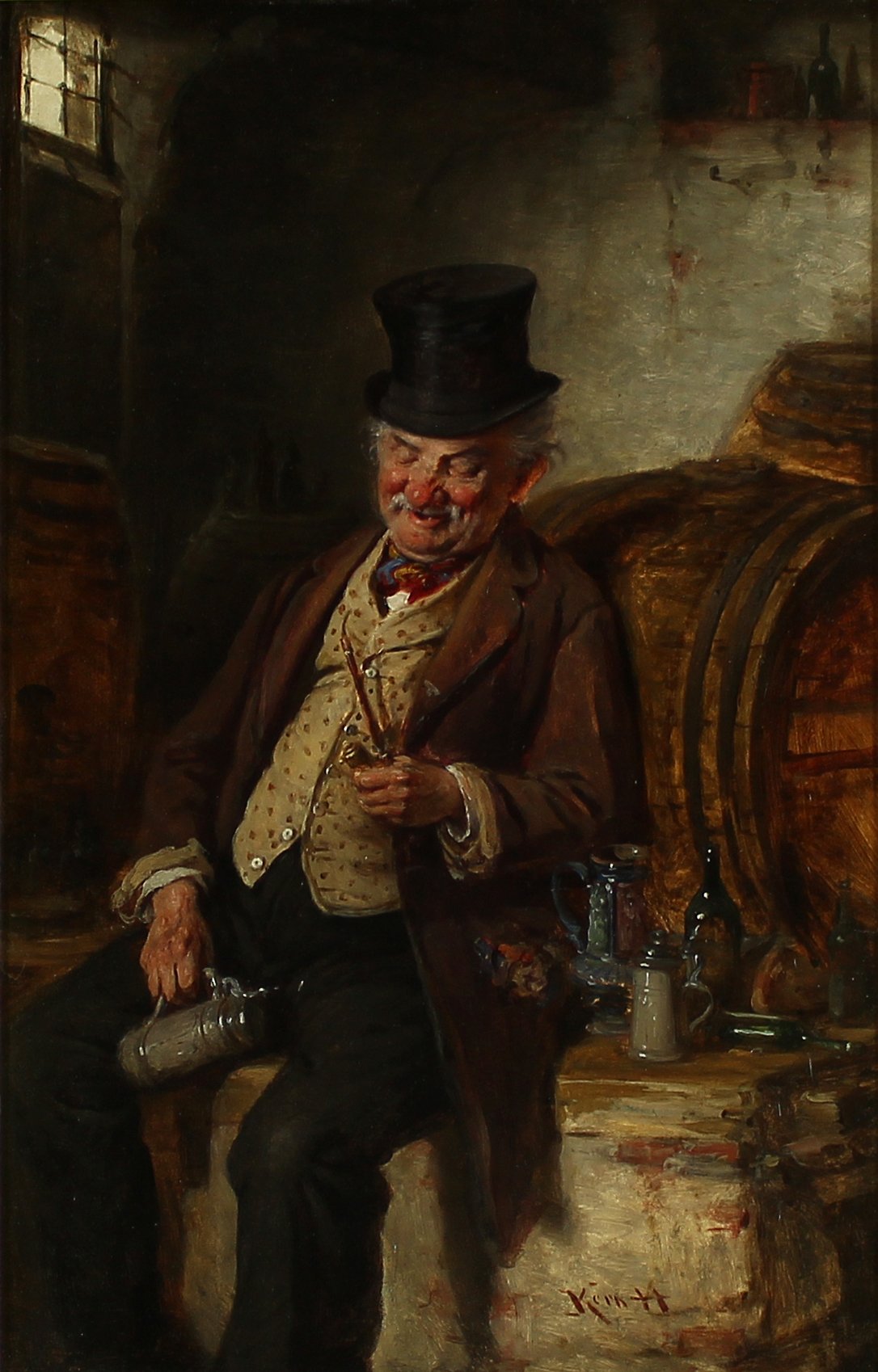 Hermann Kern (Hungarian, 1839-1912) 'Sampling the Brew'