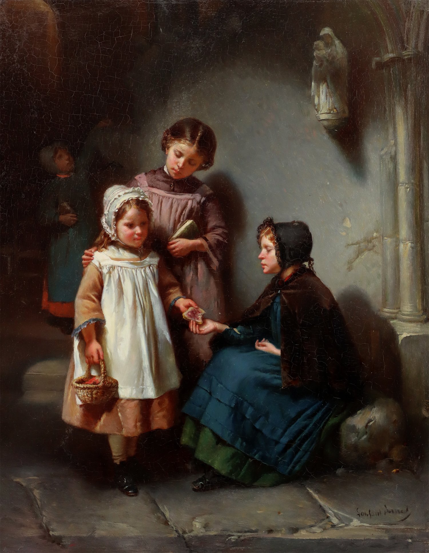 François Louis Lanfant de Metz (French, 1814-1892) 'Of These Three The Most Blessed Is Charity'