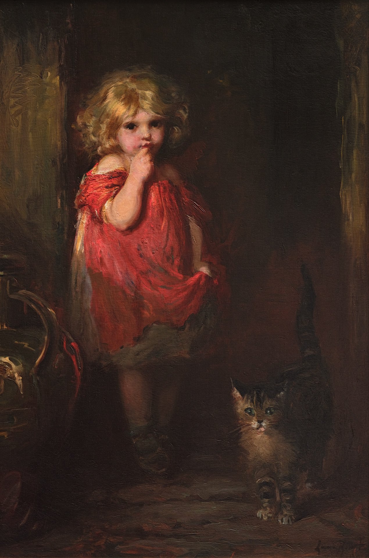 Laura Muntz Lyall (Canadian, 1860-1930)  'A Little Girl’