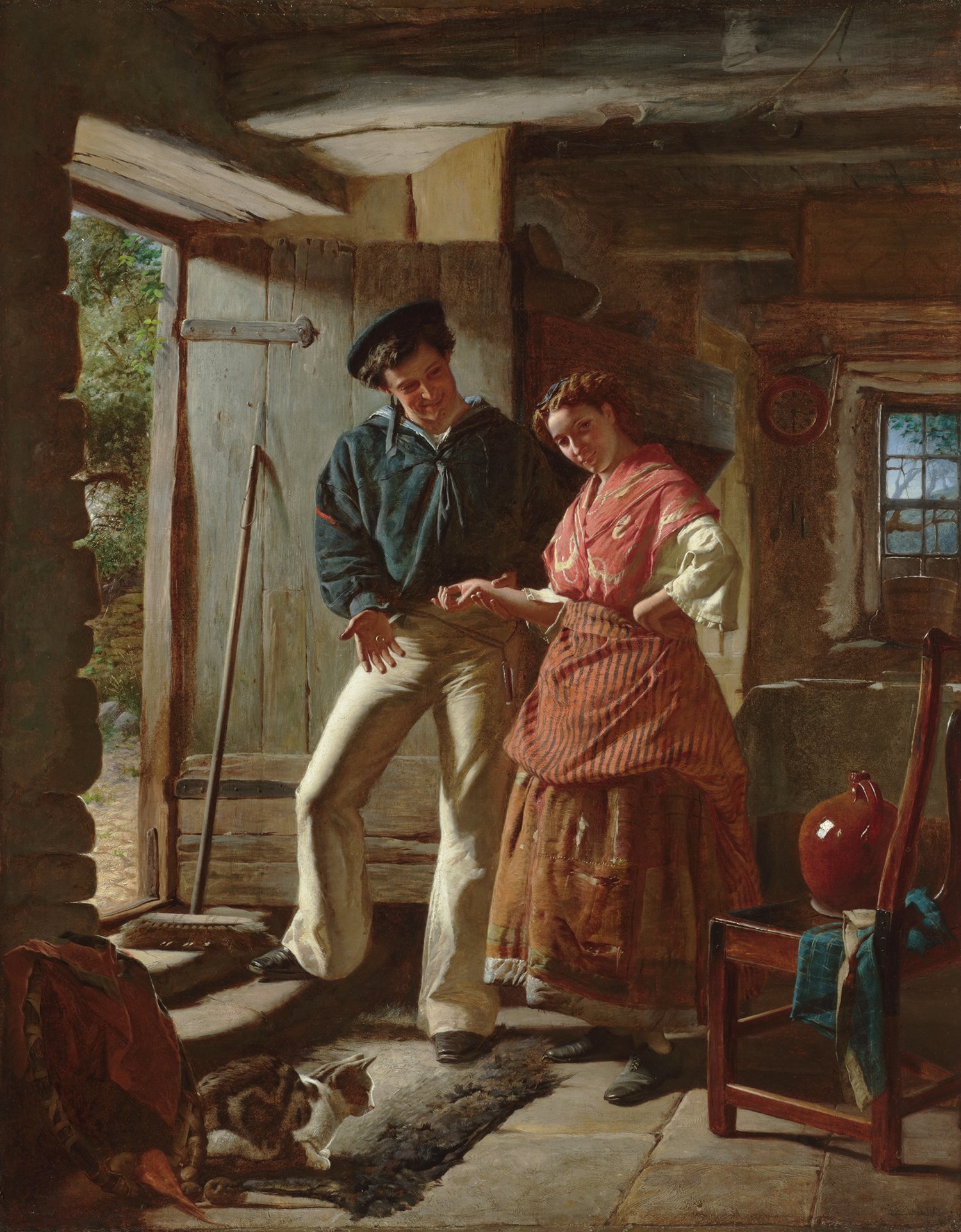 William Henry Midwood (British, 1833-1888)  'The Proposal' 
