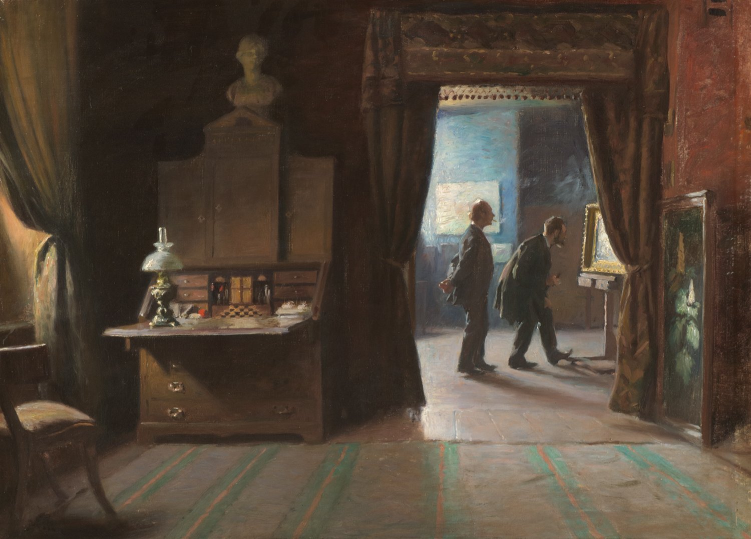 Michael Therkildsen (Danish 1850-1925) 'The Critic in the Artist's Studio'