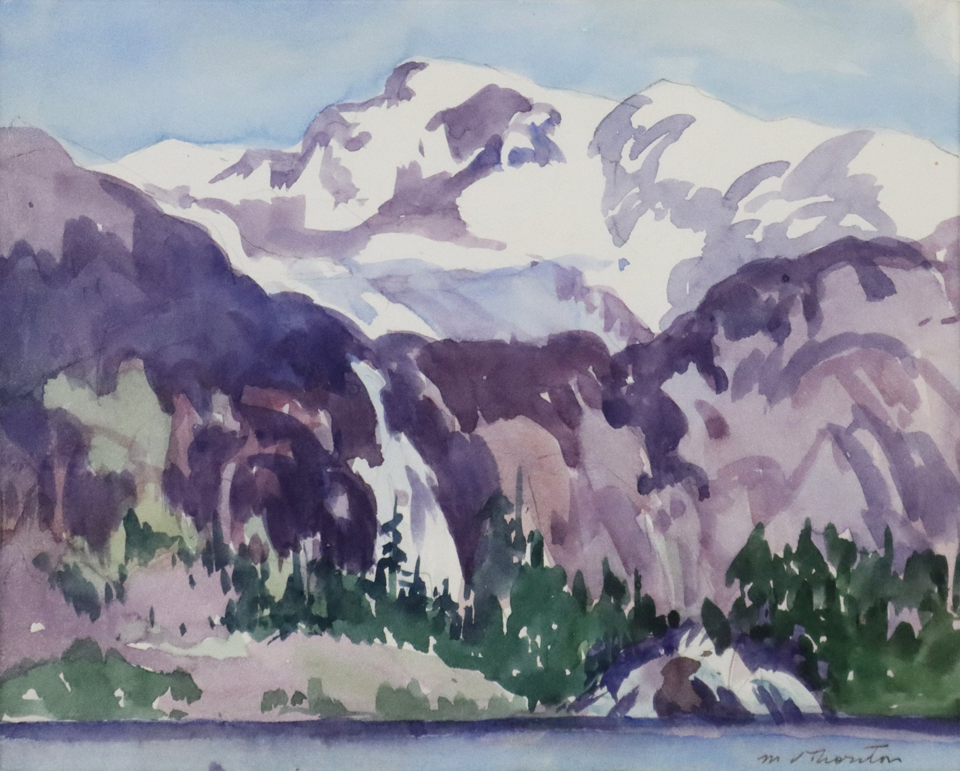 Mildred Valley Thornton (Canadian, 1890-1967) 'North Shore Mountains, Vancouver'