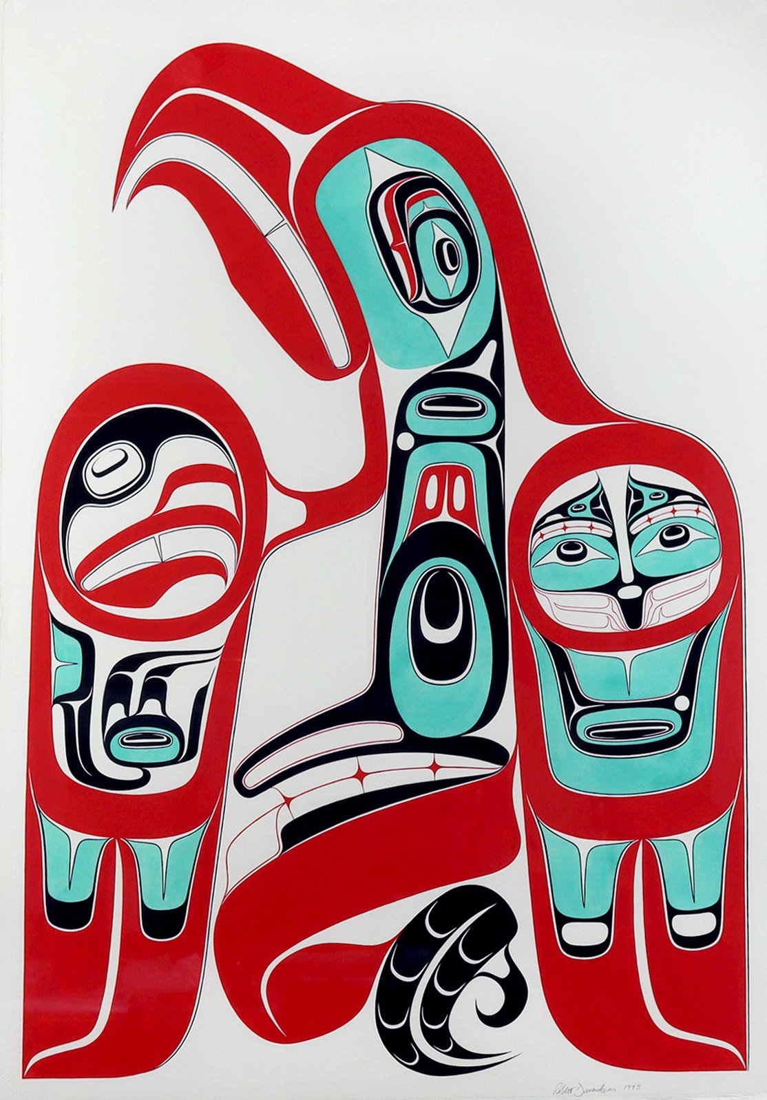 Robert Charles (G̲uud San Glans) Davidson (Haida/Canadian Born 1946) 'Getting Ready to Take Flight'