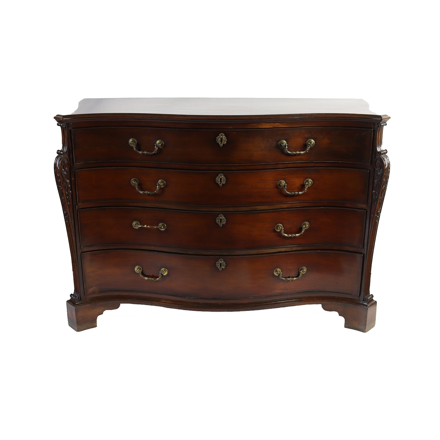 Fine George III Mahogany Chest of Drawers of Arbalest Bow Form