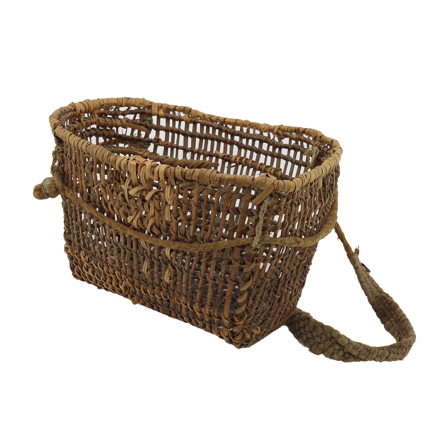 Clam Basket with Woven Tumpline, Salish Early 20th Century