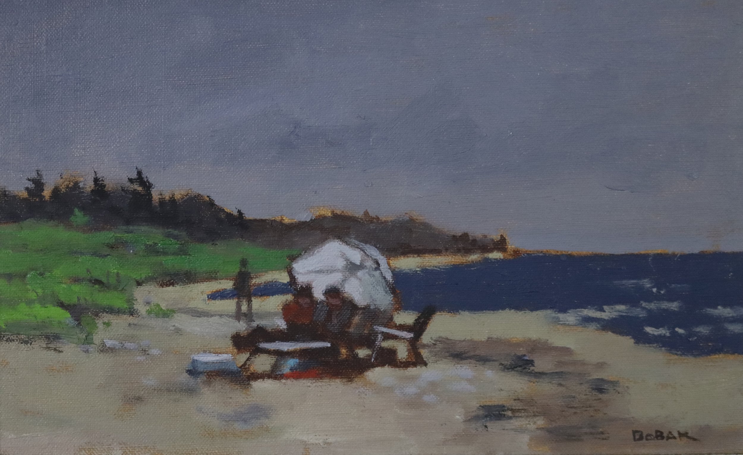 Bruno Bobak (Canadian 1923-2012) 'Beach Picnic'
