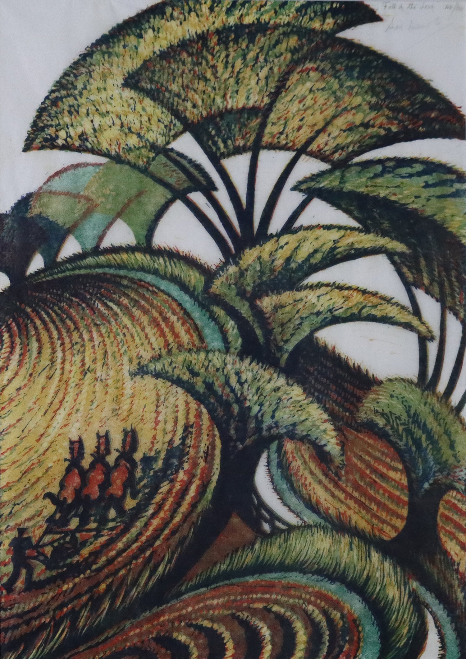 Sybil Andrews (British/Canadian 1898-1992) 'Fall of the Leaf'