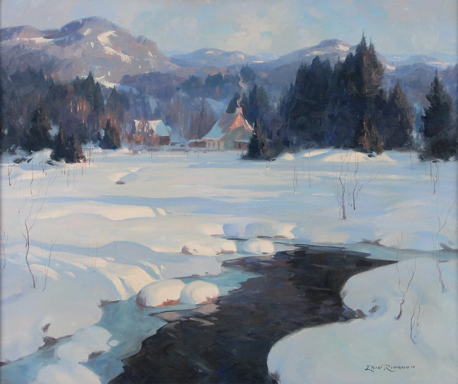 Eric Riordon (Canadian 1906-1948) 'Towards Evening, St. Adele Country, P. Que'