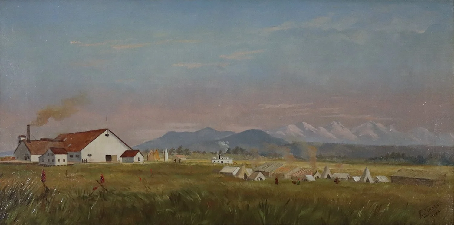 John Innes (Canadian 1863-1941) 'Camp at Sea Island Cannery 1892' 
