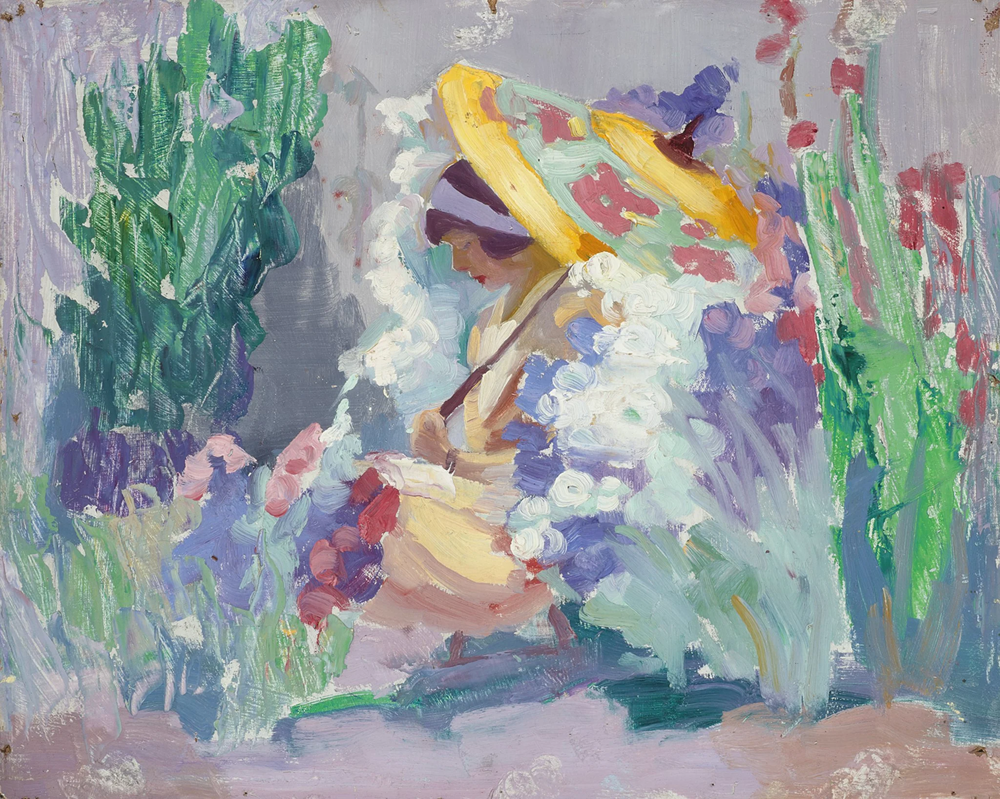 Statira Elizabeth Frame (Canadian 1870-1935) 'Girl with Parasol'