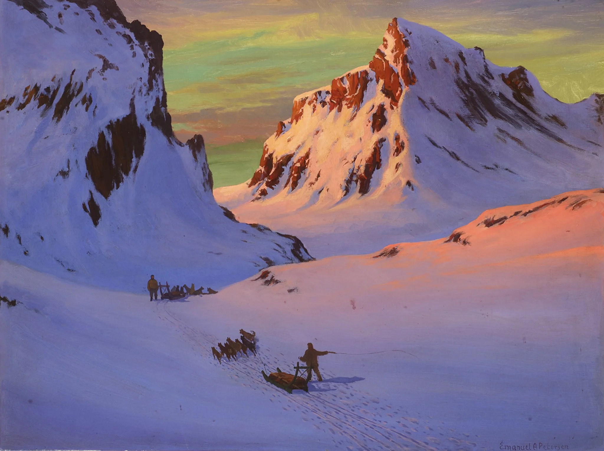 Emanuel A. Petersen (Danish 1894-1948) 'Evening Sun, Greenland'