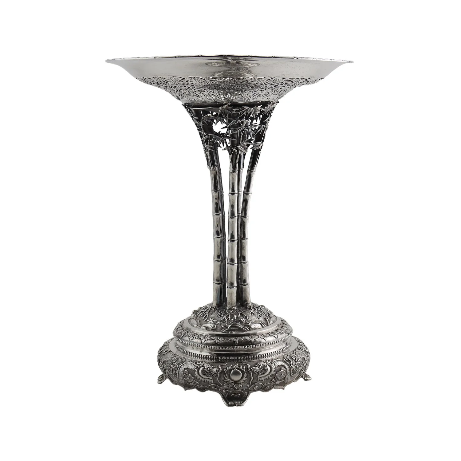Chinese Export silver centerpiece, with maker's mark for Wang Hing, 19th century