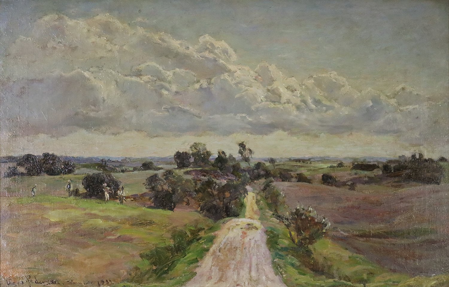 Viggo Pedersen (Danish 1854-1926) 'Landscape at Tommerup, Zealand'