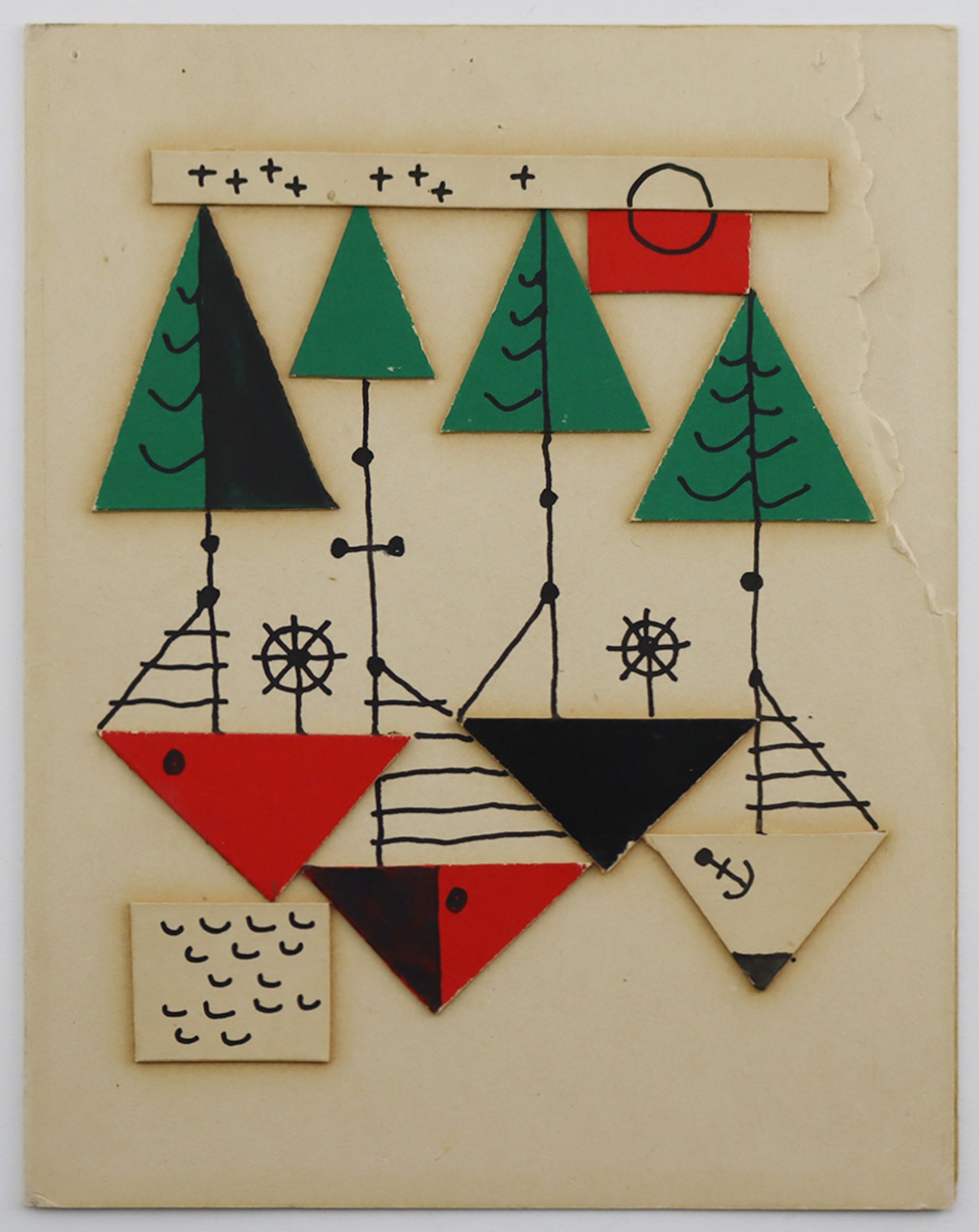 Charles Bertram Binning (Canadian 1909-1976) 'Christmas Card Collage'