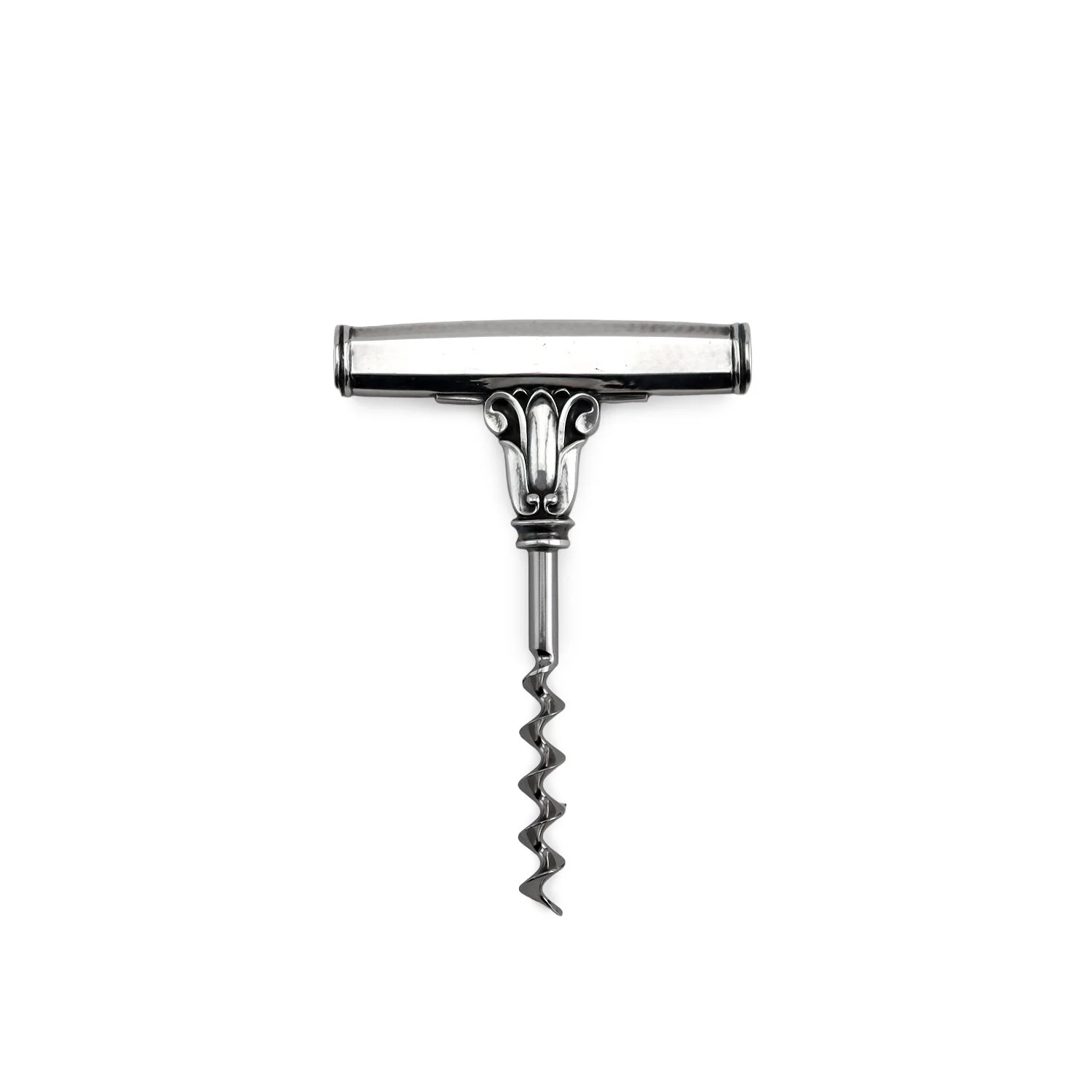 Georg Jensen (Danish, 1866-1935) sterling silver straight pull corkscrew. 1915