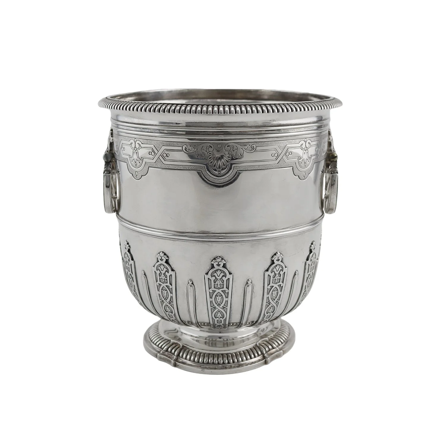 Exceptional Boin-Taburet French 1st Standard Silver Wine Cooler, late 19th century