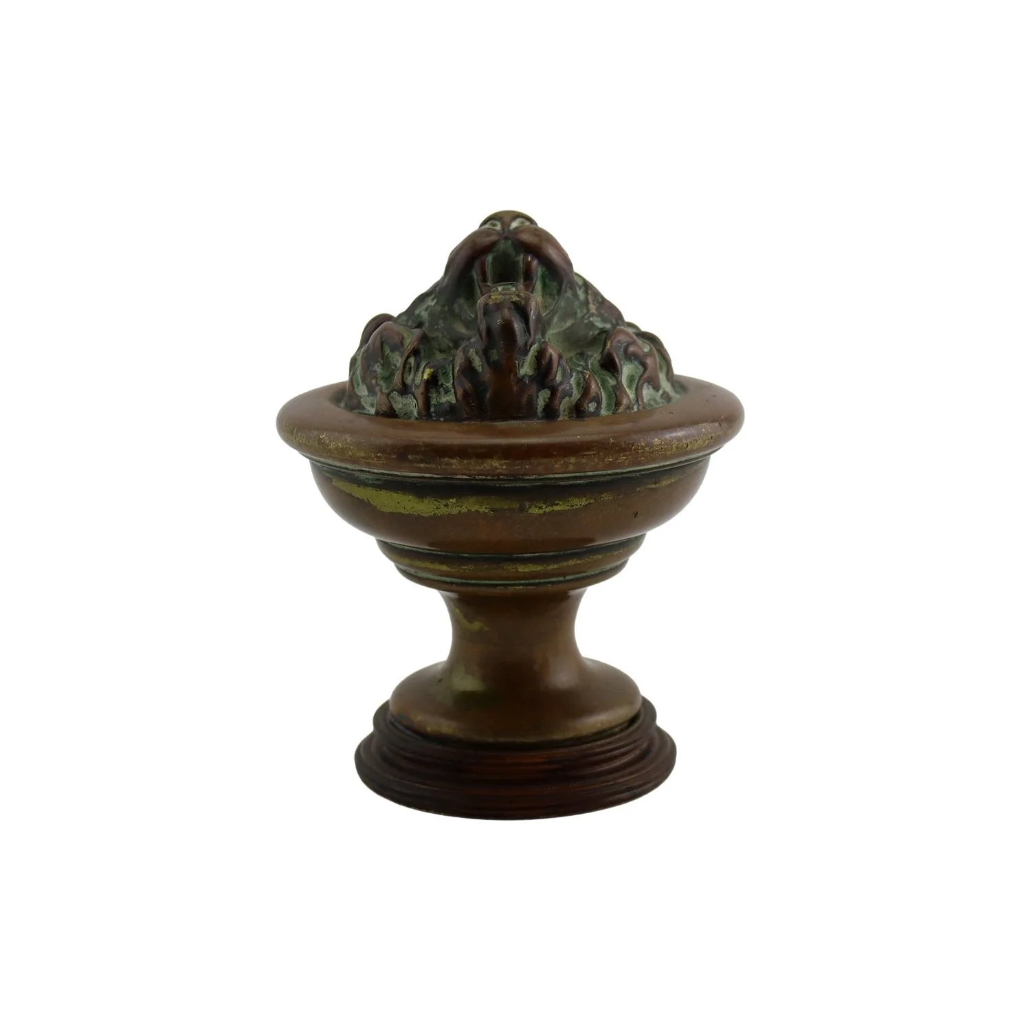 Cast brass lion door knob, 19th century