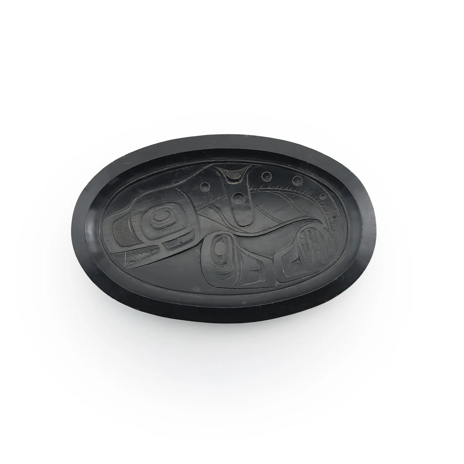 Northwest Coast oval argillite platter, 19th century