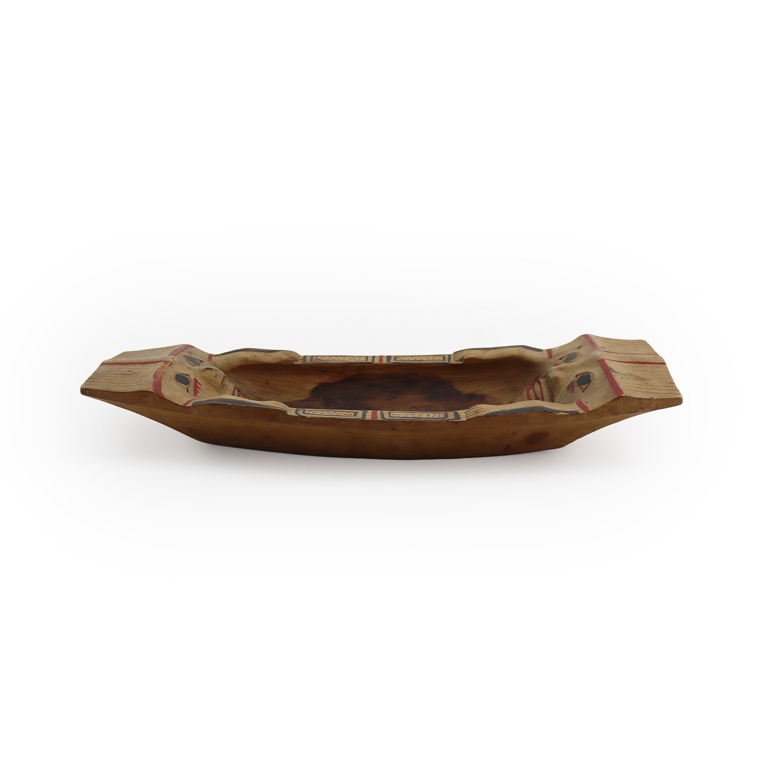 Northwest Coast feast carved and painted wooden feast dish, early 20th century