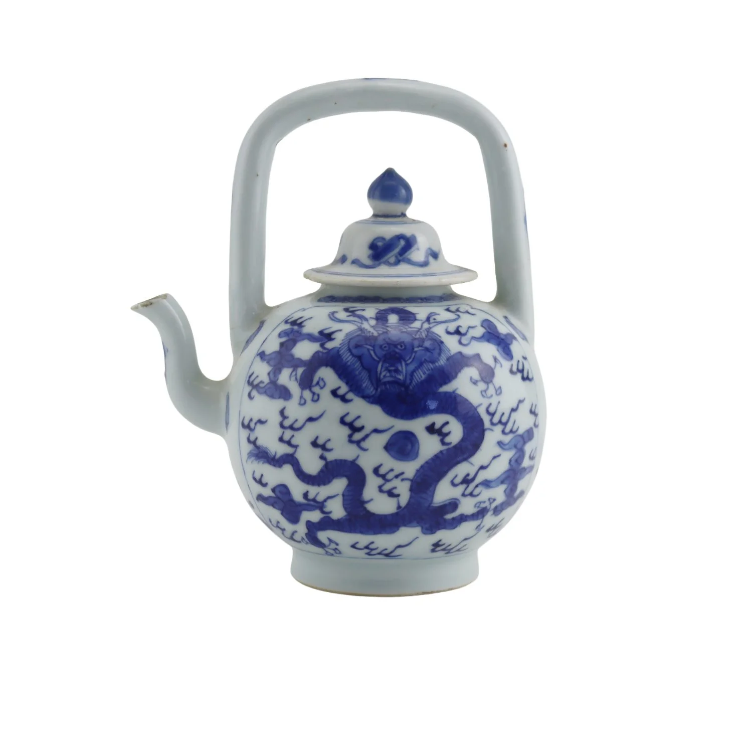 Chinese Export tea pot with handle and lid, early 18th century