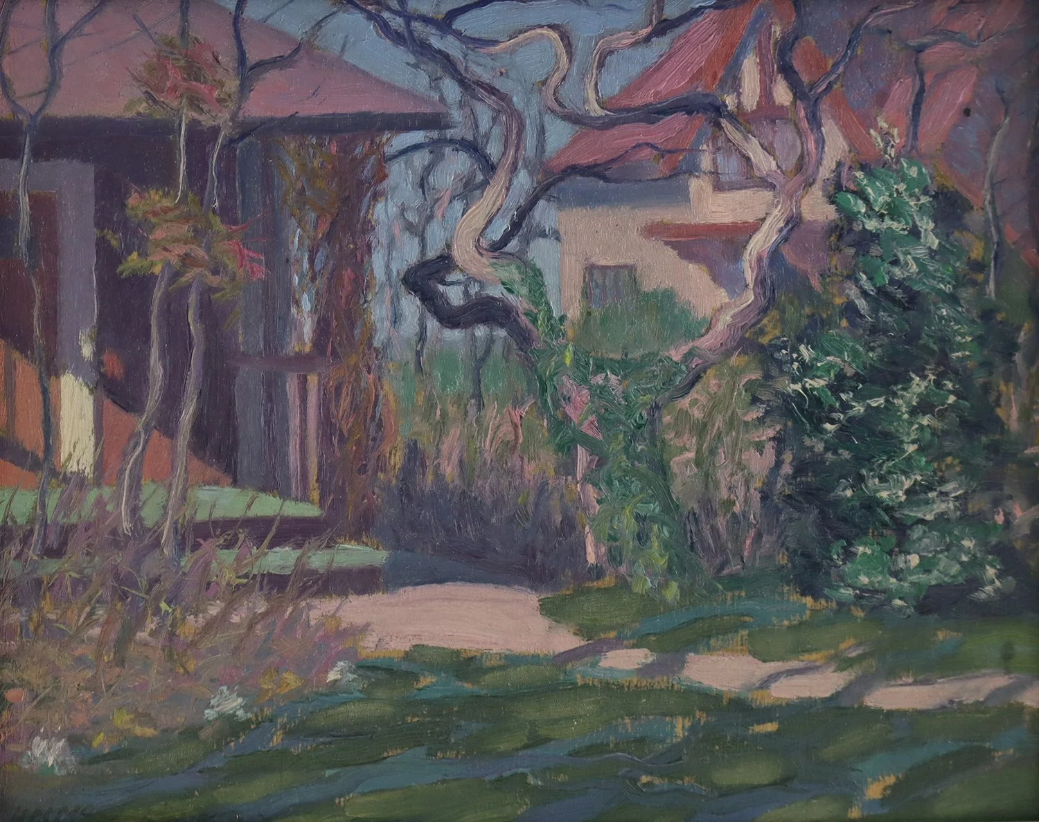 'Garden Scene' by Harold MacIntosh McGivern (Canadian 20th century)