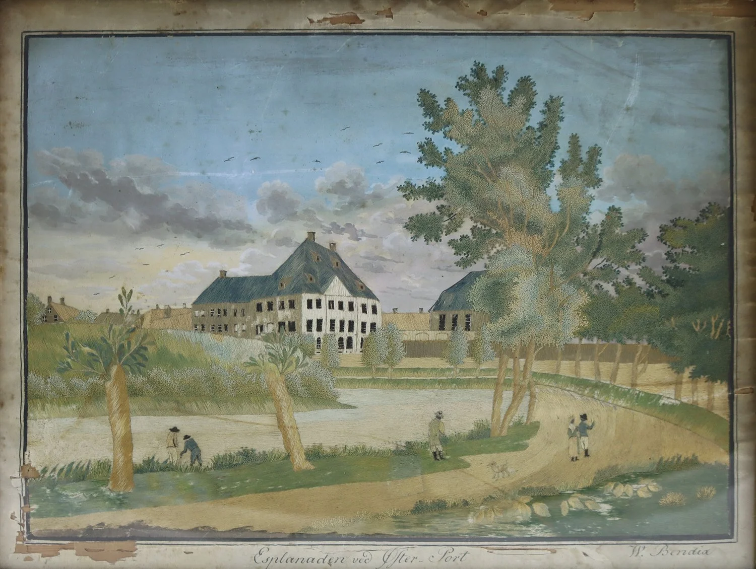 'Esplenaden ved Oster Port' signed by "W. Bendix"