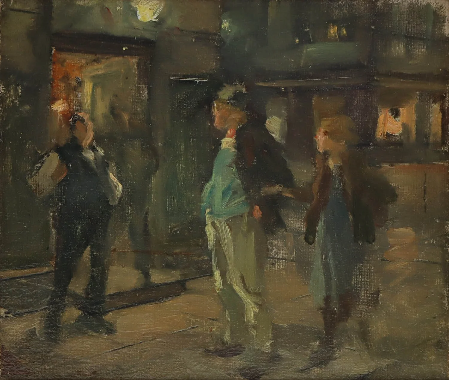 Erik Ludwig Henningsen  (Danish 1855-1930) 'Quitting Time'