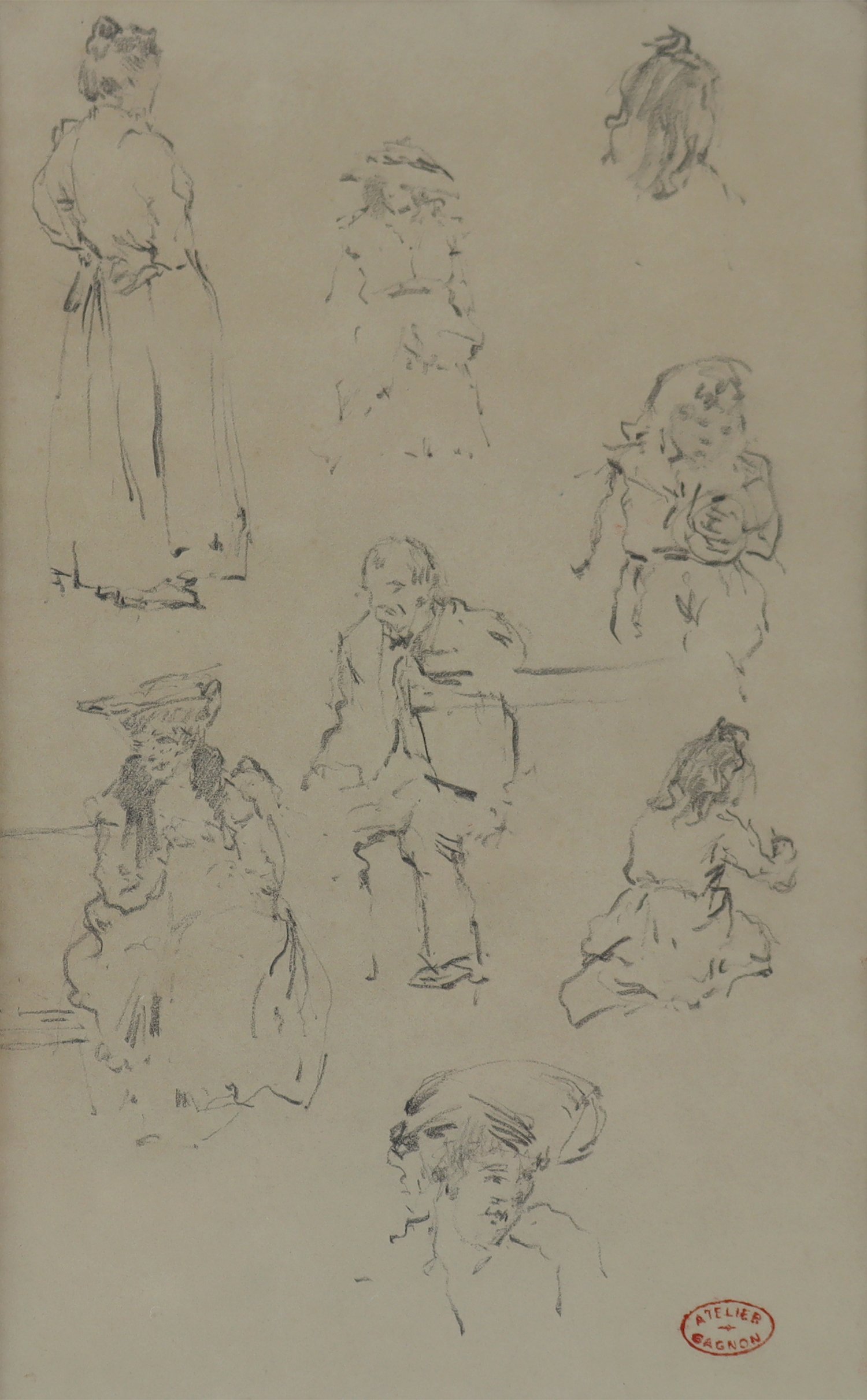 Clarence A. Gagnon (Canadian 1881-1942) 'Figure Studies'