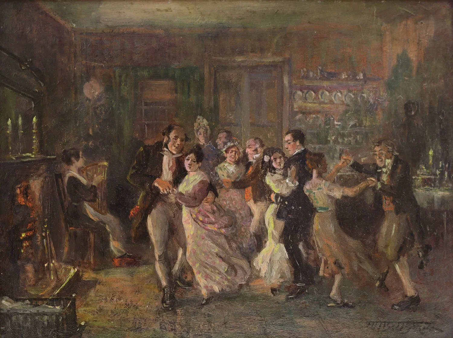 Frederic Marlett Bell-Smith (Canadian 1846-1923) 'Scene from a Cricket on the Hearth'
