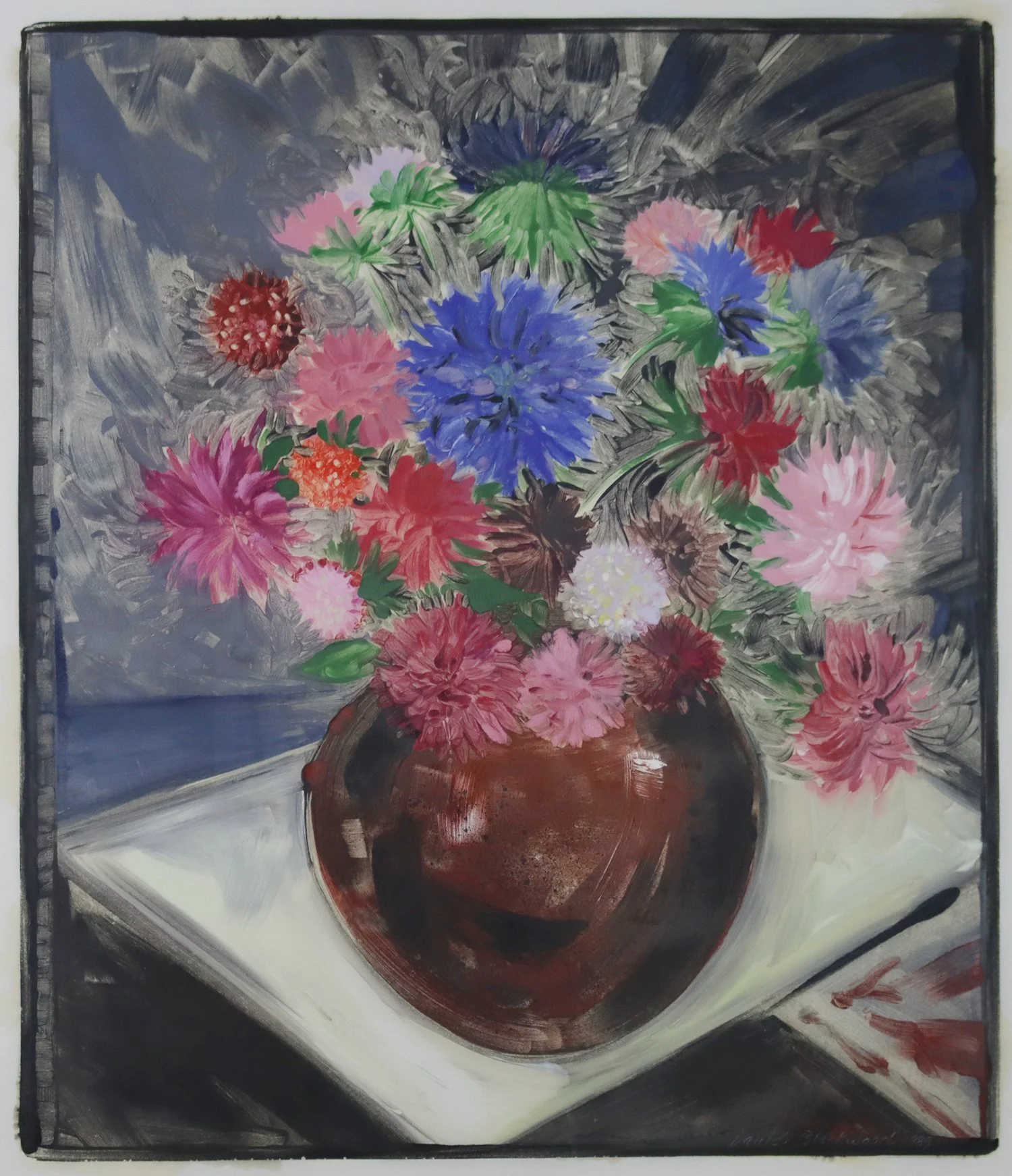 David Lloyd Blackwood (Canadian 1941) 'Still Life of Flowers'