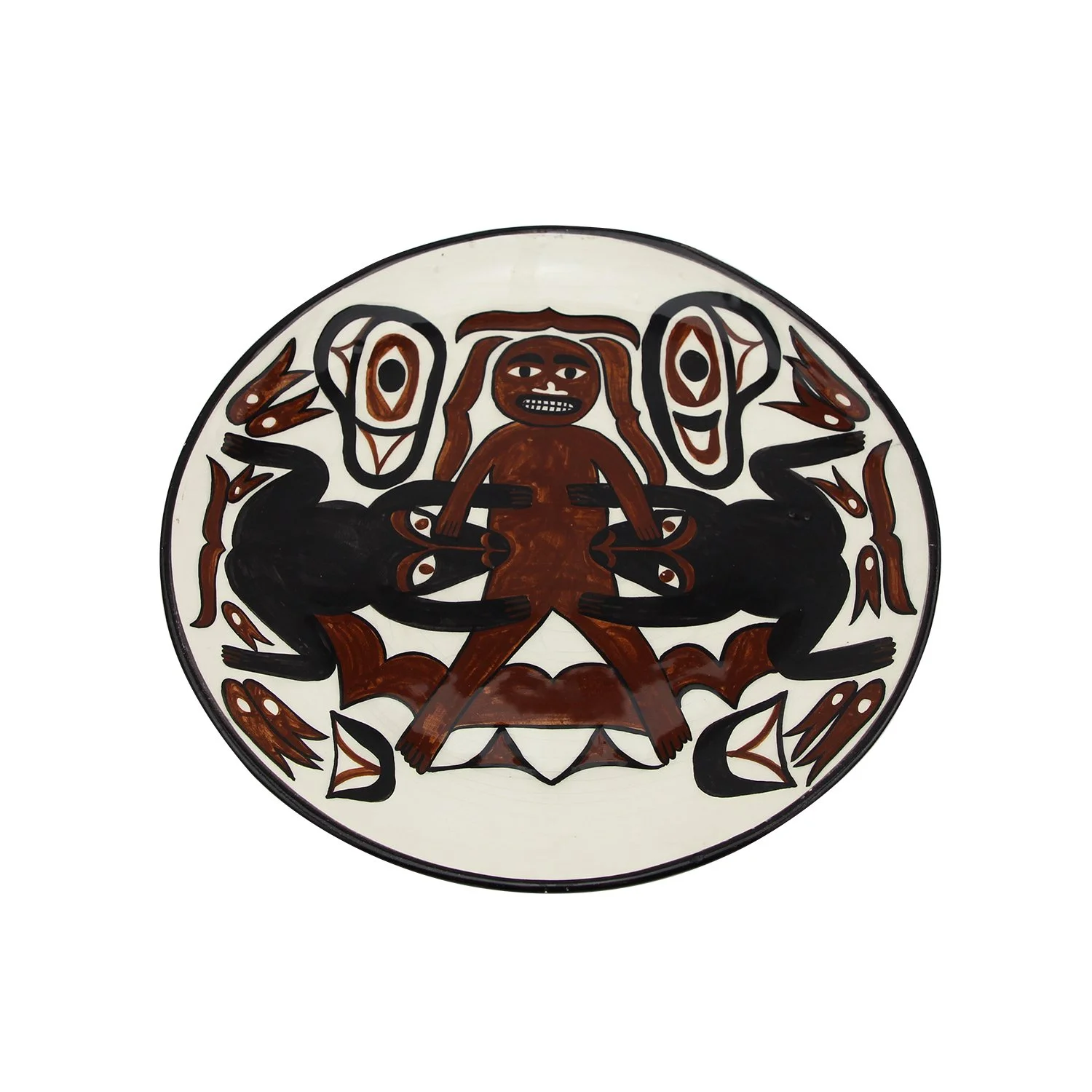 David Lambert (Canadian 1906-1985) 'Bear Mother Plate'
