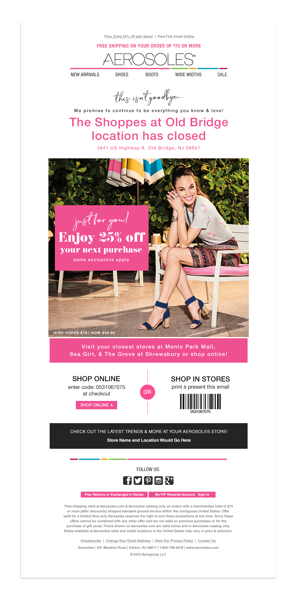 aerosoles stores closed