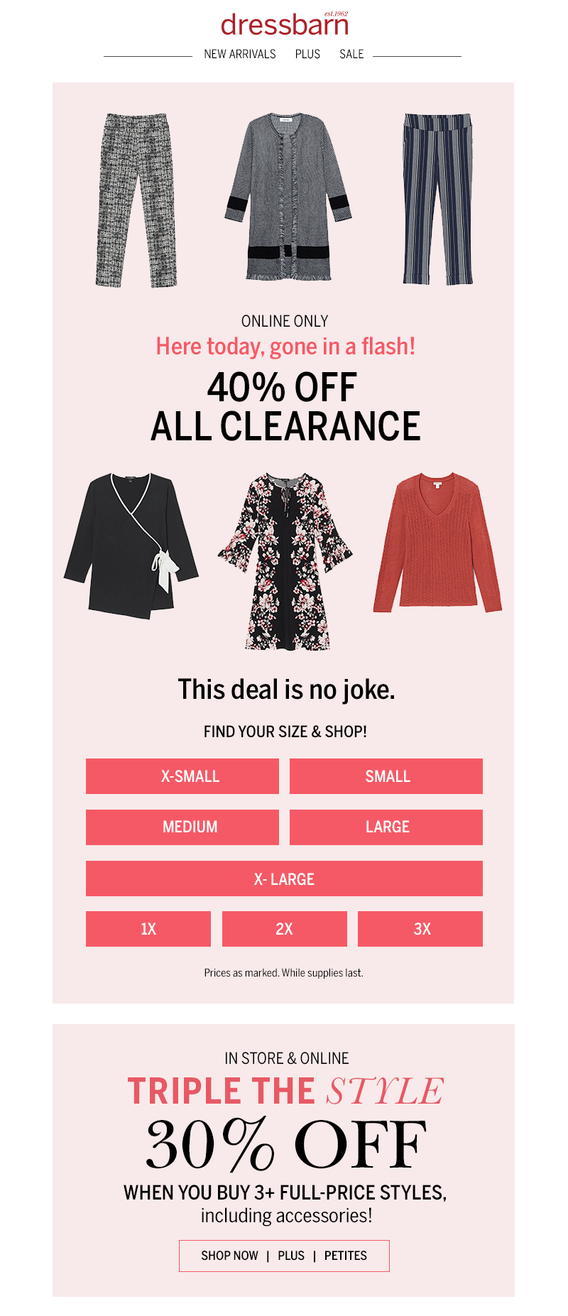 dressbarn clearance
